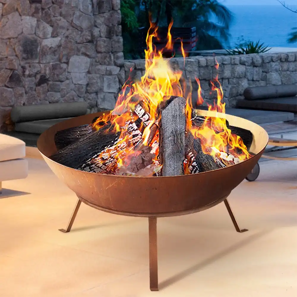 Grillz Fire Pit Outdoor Heater Fireplace 70CM