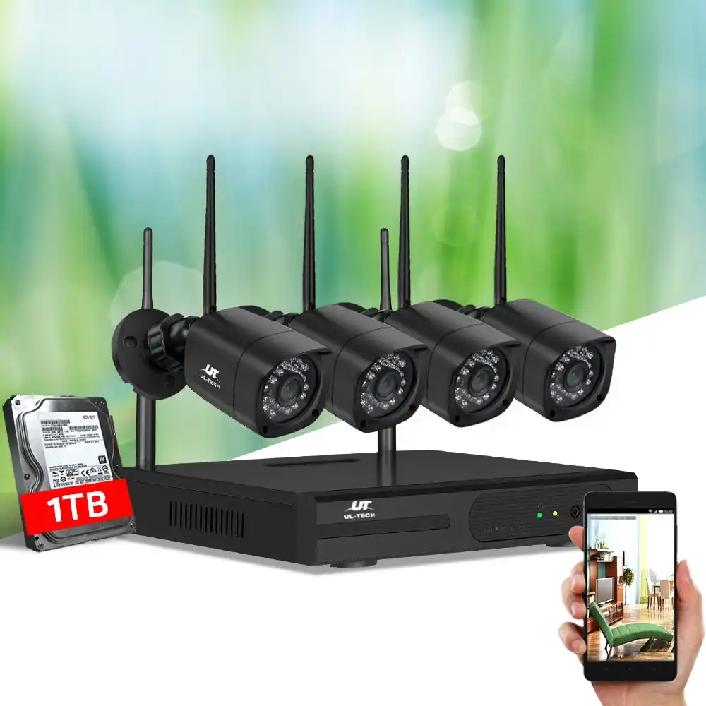 UL-tech Wireless CCTV Security Camera 1080P IP WIFI 4 Cameras 8CH NVR Outdoor 1TB