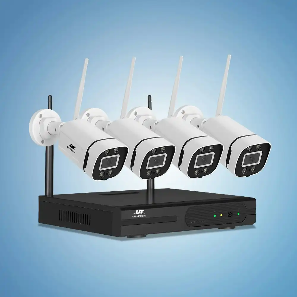 UL-tech 3MP Wireless CCTV Security System 8CH 4 Camera