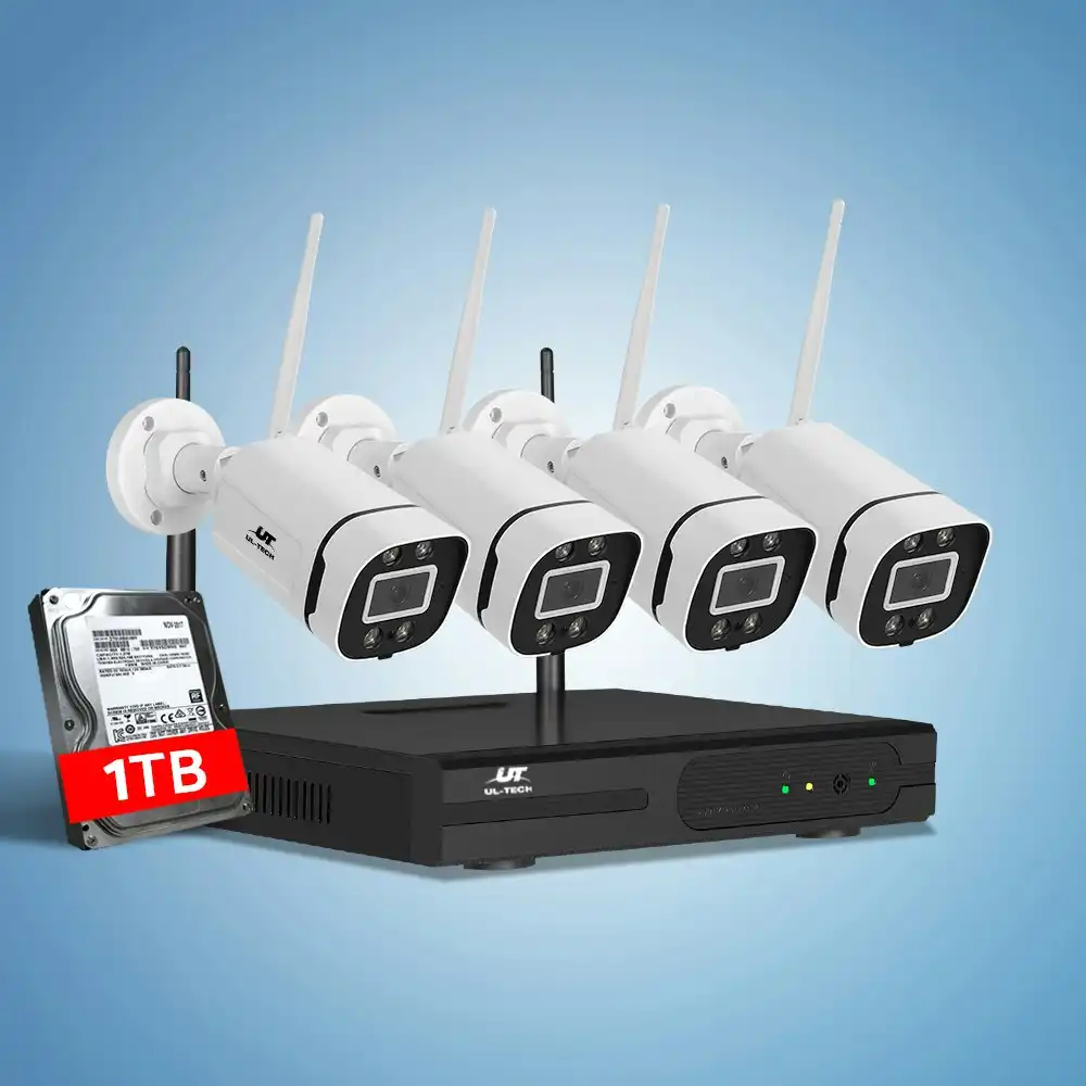 UL-tech 3MP Wireless CCTV 8CH 4 Security Camera 1TB