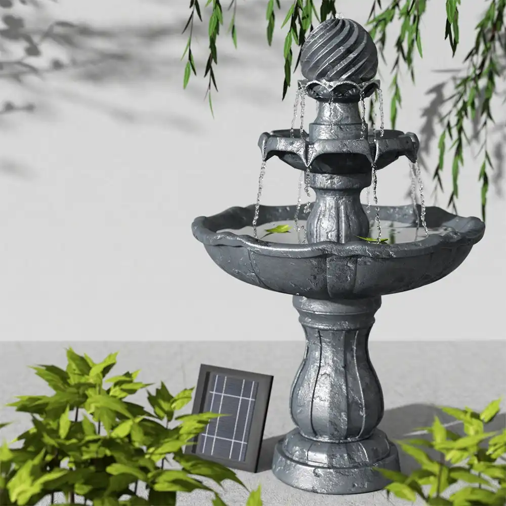 Gardeon Water Fountain Features 3 Tiered 93cm Black