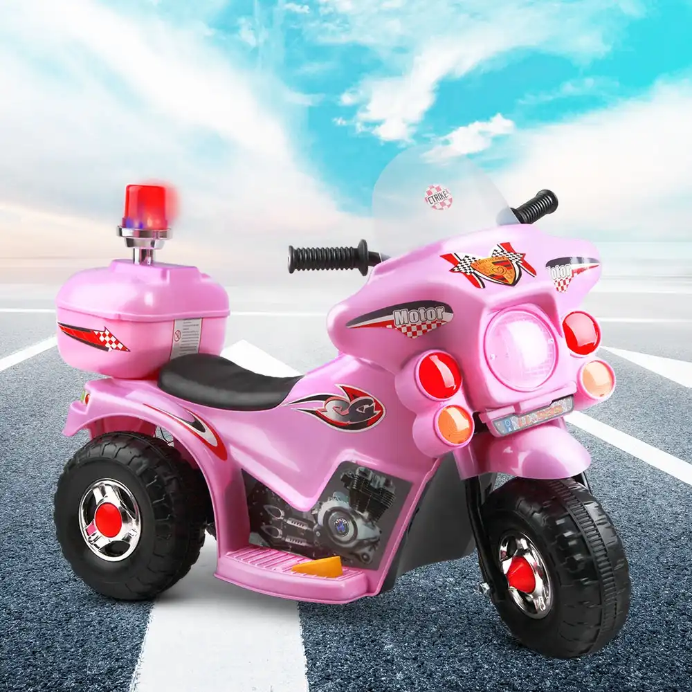 Rigo Ride On Car Police Motorbike Motorcycle - Pink