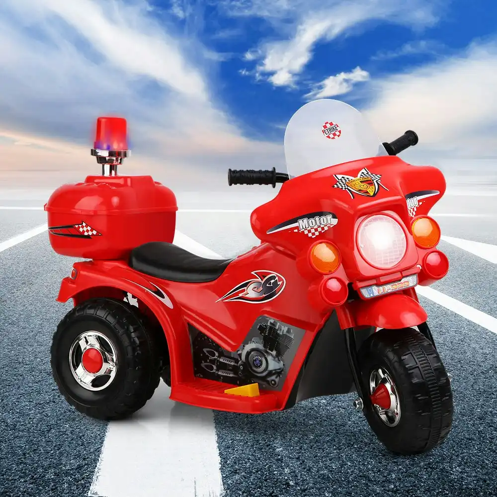 Rigo Ride On Car Police Motorbike Motorcycle - Red