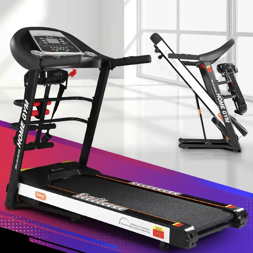 Everfit Treadmill 450mm Folding Electric Walking Treadmills Home gym Fitness Runing Machine Black
