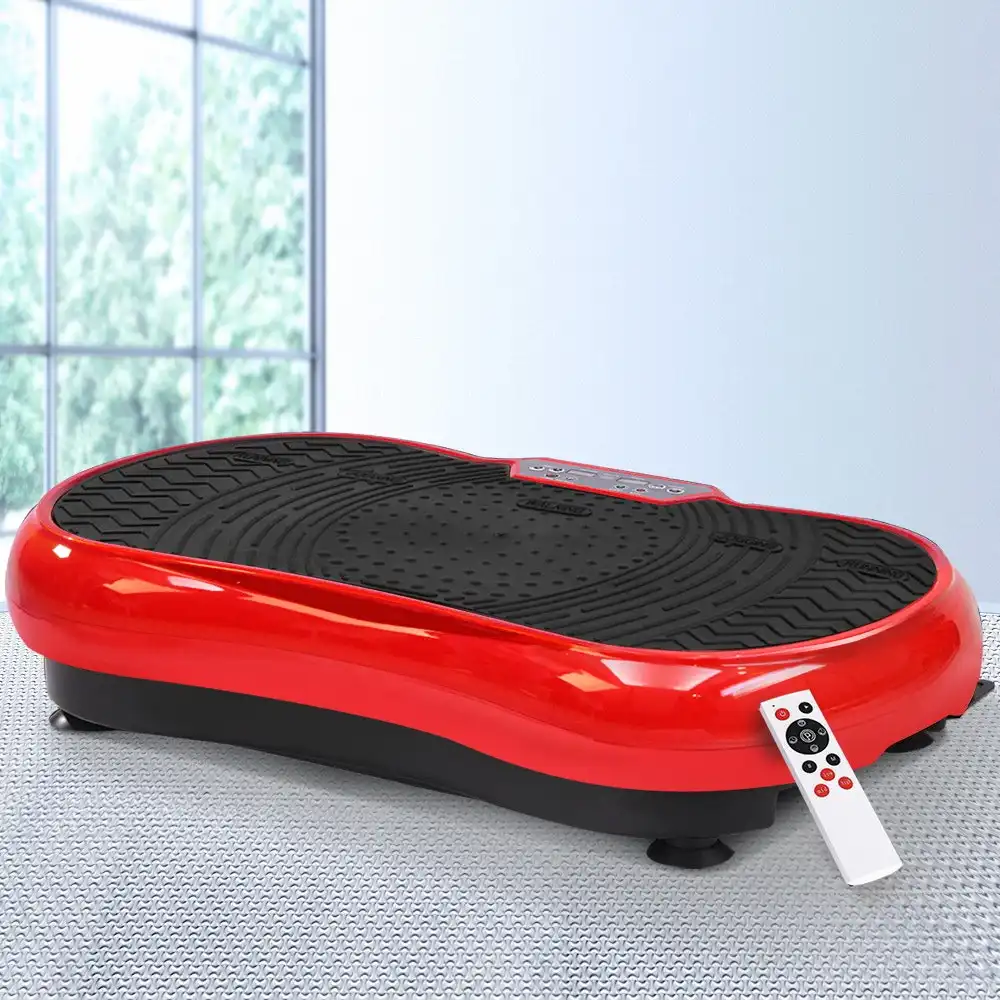 Everfit Vibration Machine Platform Vibrator Exercise Plate Gym Home Fitness Red
