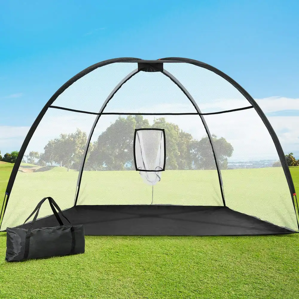 Everfit 3.5m Golf Practice Net Portable Training Aid Driving Target Tent Black