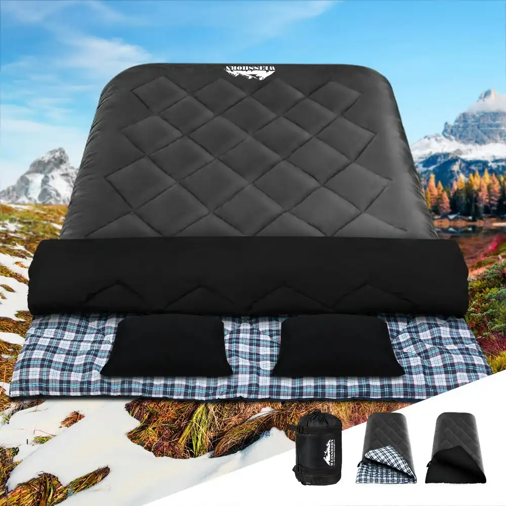 Weisshorn Sleeping Bag Camping Hiking Tent Outdoor Comfort 5 Degree Grey