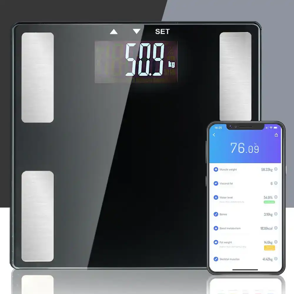 Everfit Bathroom Scale Bluetooth Digital Weight Scale Tracing BMI