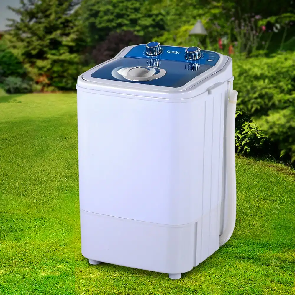 Devanti 4.6KG Mini Portable Washing Machine Outdoor Camping Caravan RV Spin Dry