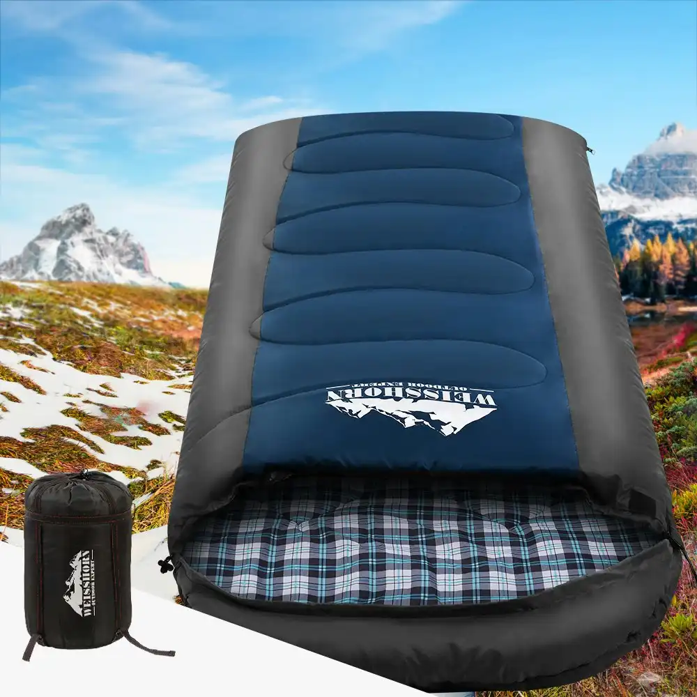 Weisshorn Sleeping Bag Single Thermal Camping Hiking Tent Blue -20â„ƒ