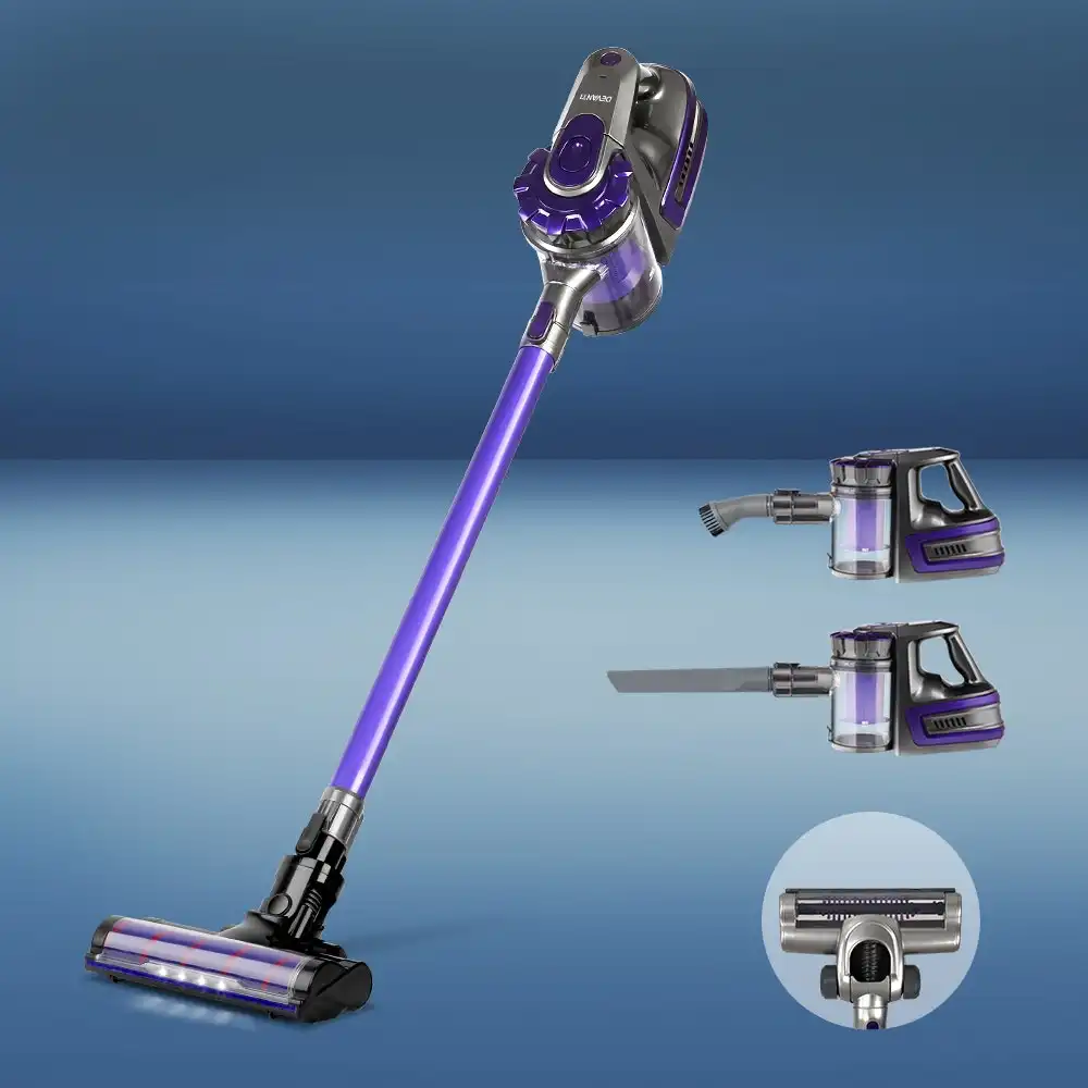 Devanti Handheld Vacuum Cleaner Cordless Handstick Stick Bagless Car Vac Portable Rechargeable Headlight 150W