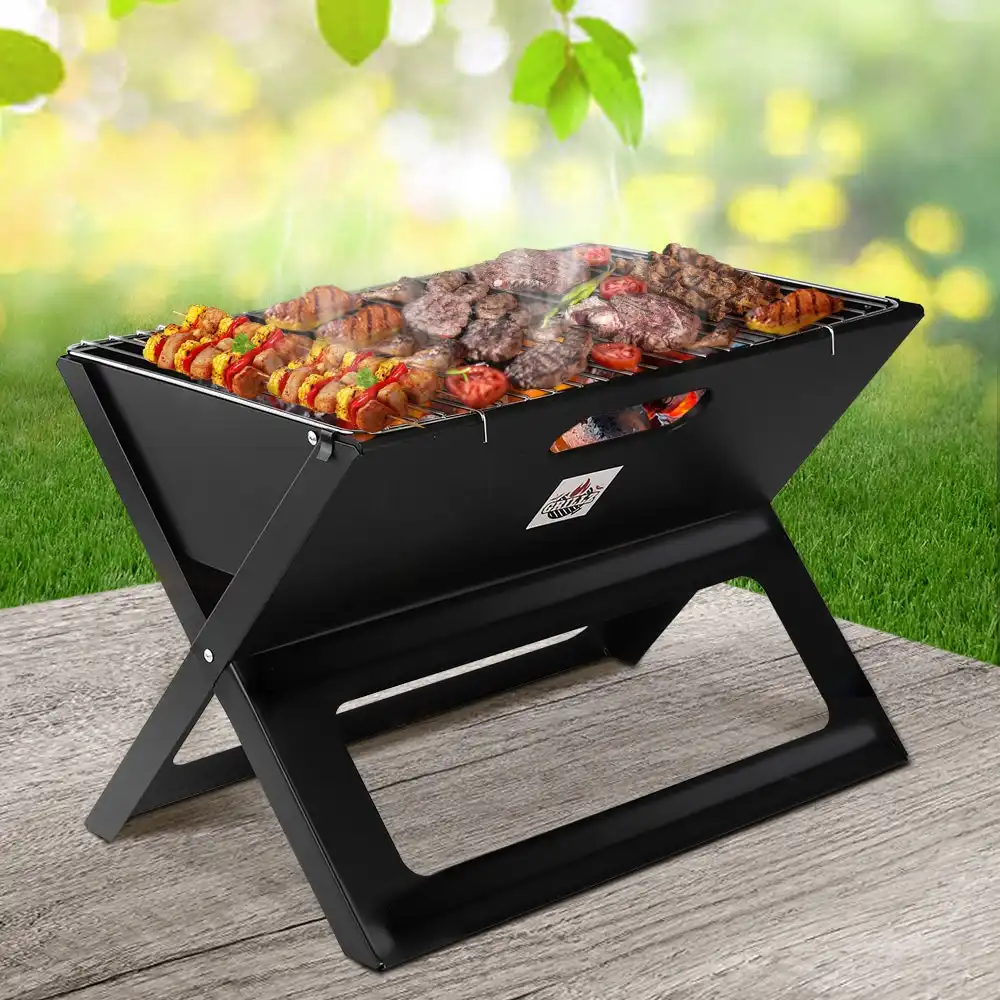 Grillz Tabletop BBQ Grill Portable Charcoal Smoker