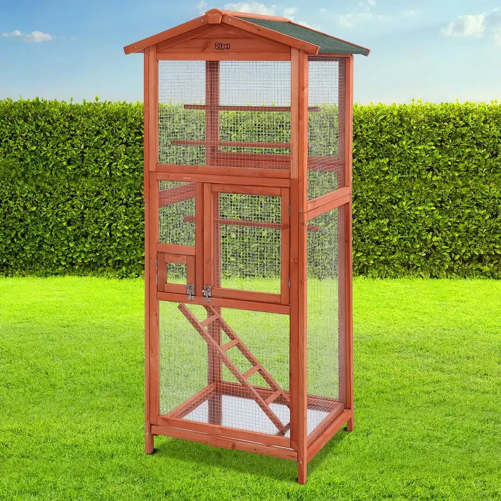 i.Pet Bird Cage Wooden Large Aviary Stand 168cm XL
