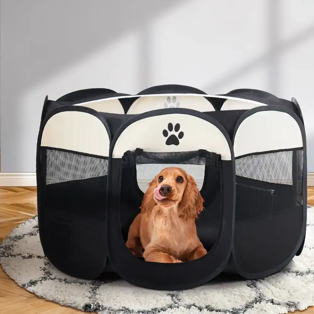 i.Pet Dog Playpen Pet Playpen 8 Panel Enclosure Foldable Puppy Crate Fence Play Pen XL Tent Bag Portable