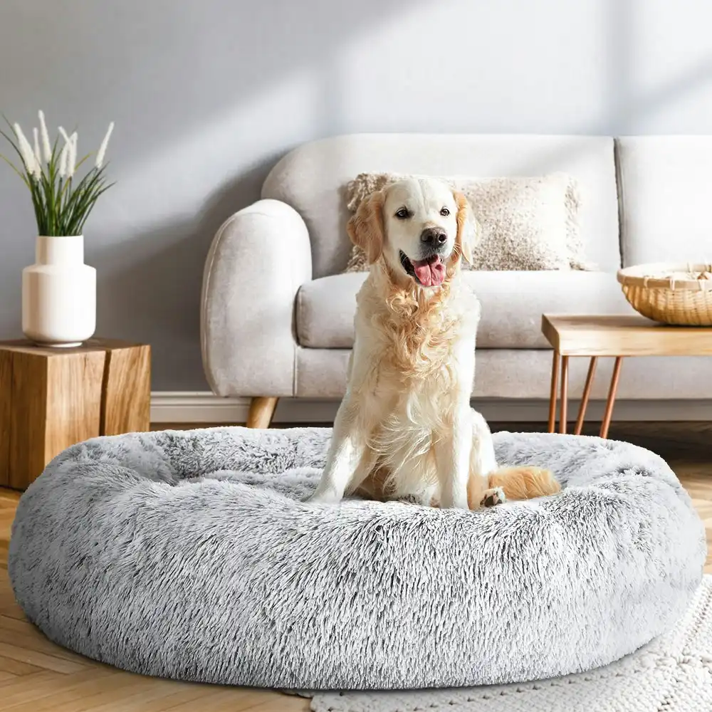 i.Pet Dog Bed Pet Bed Cat Calming Bed Extra Large 110cm Sleeping Comfy Washable Charcoal