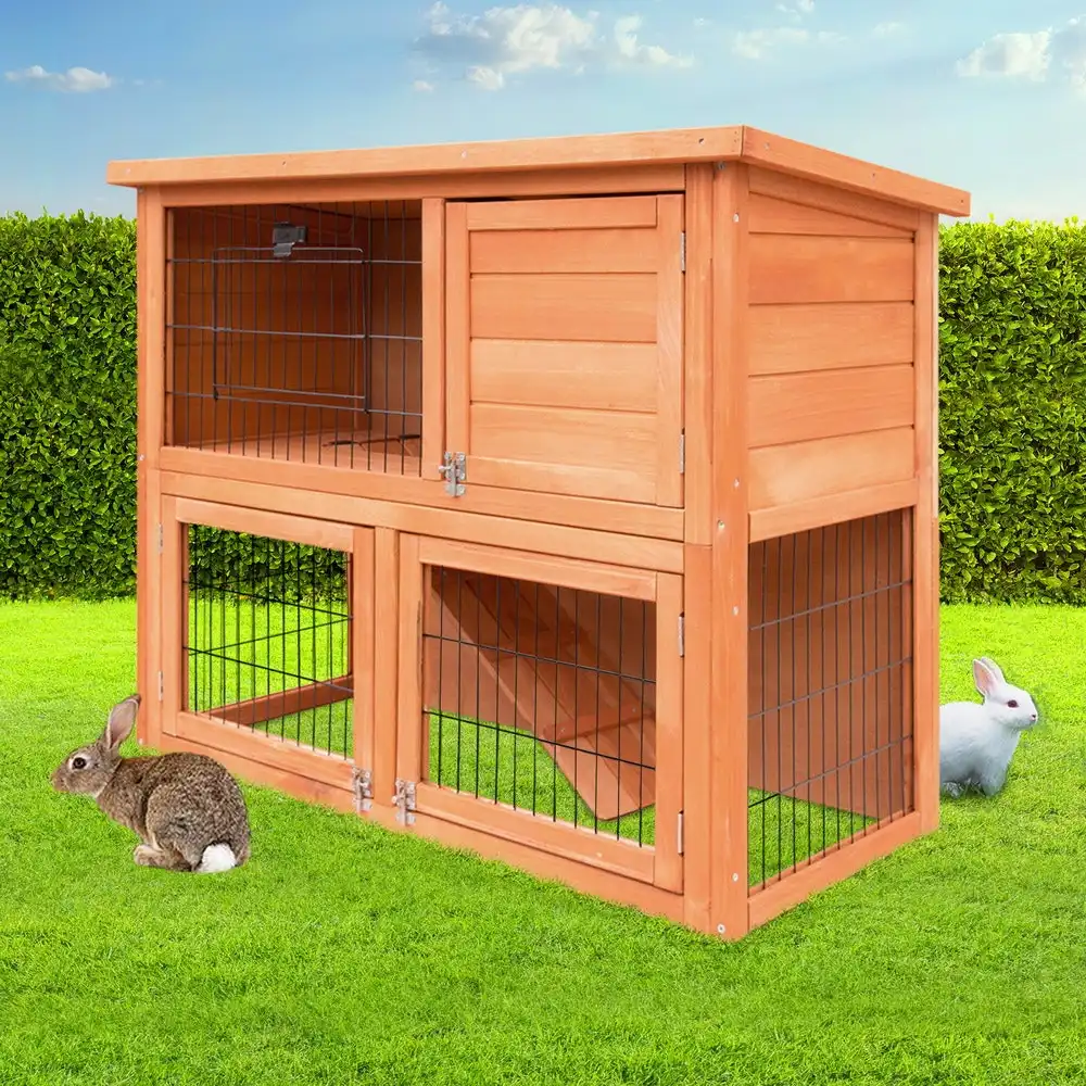 i.Pet Rabbit Hutch Chicken Coop 93cm x 40cm x 76cm