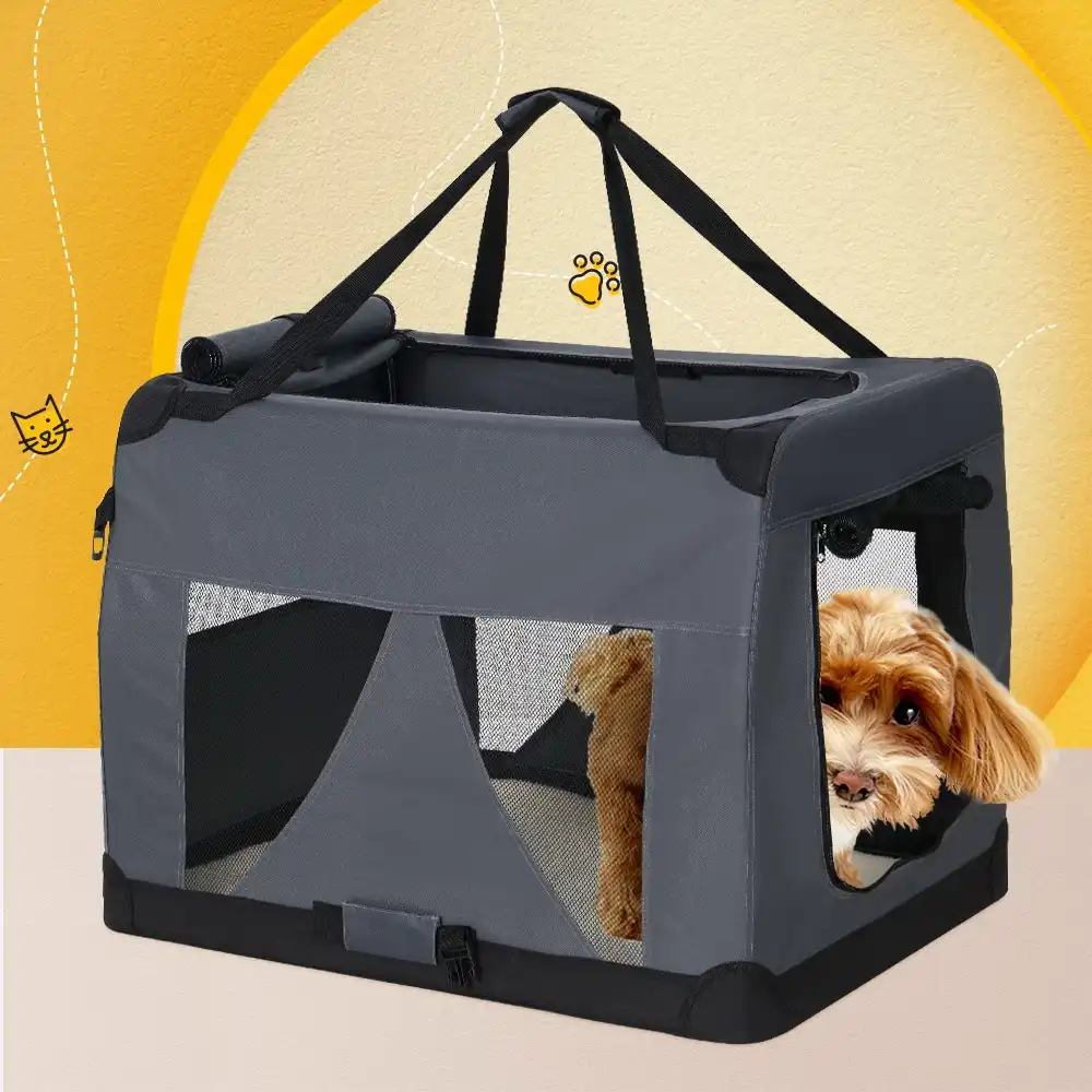i.Pet Pet Carrier Soft Crate Dog Cat Travel Portable Collapsible Car Handbag XL Soft-Sided
