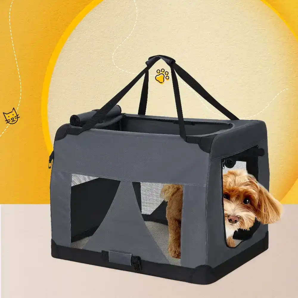 i.Pet Pet Carrier Soft Crate Dog Cat Travel Portable Collapsible Car Handbag Soft-Sided Medium Size