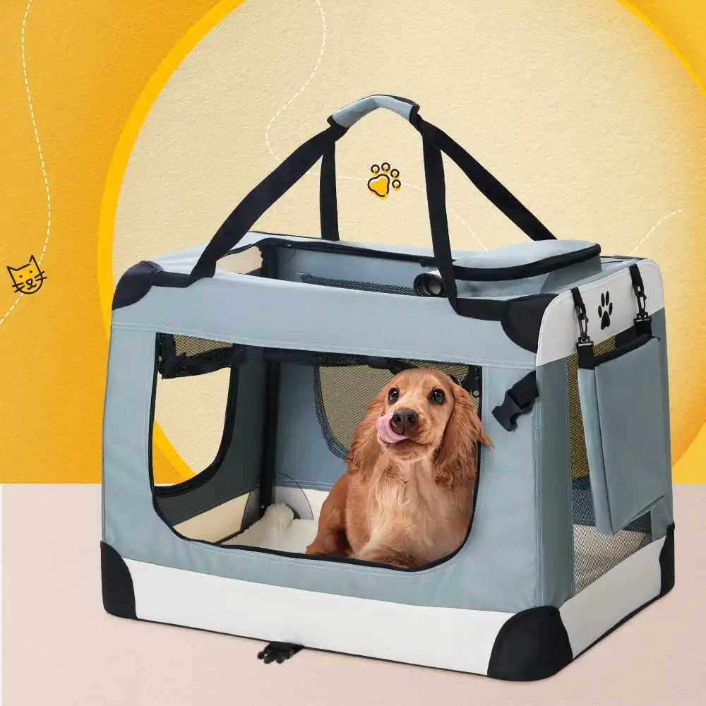 i.Pet Pet Carrier Large Soft Crate Dog Cat Travel Portable Collapsible Car Handbag Soft-Sided