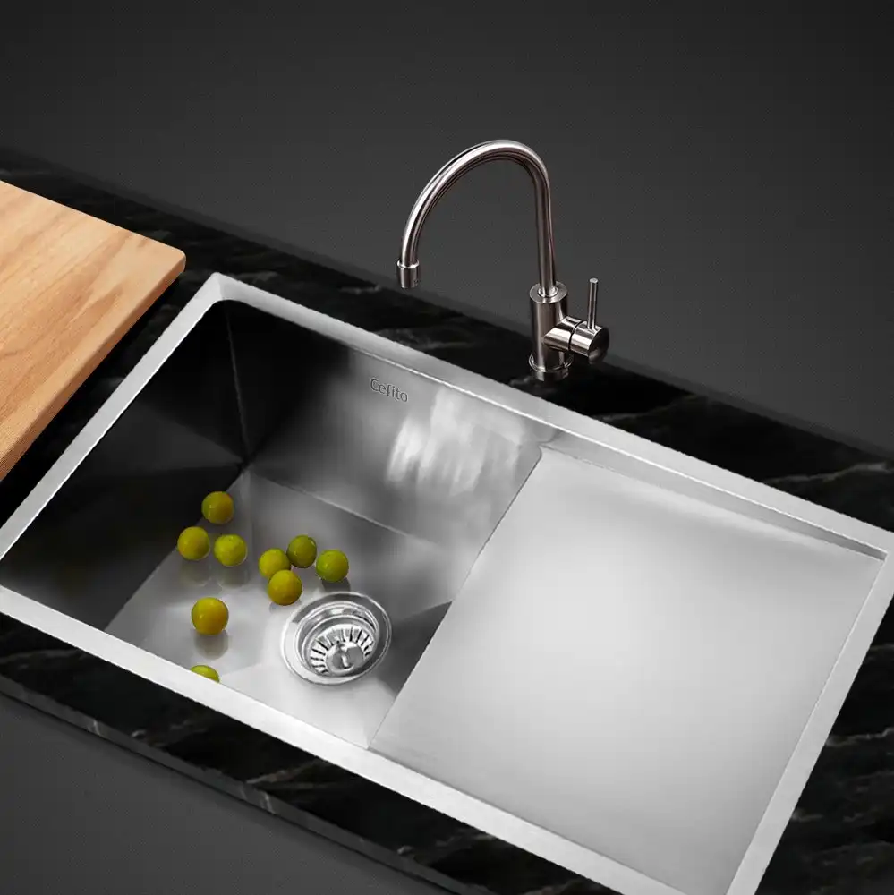 Cefito Kitchen Sink 87x45CM Stainless Steel Sink Sinks Handmade