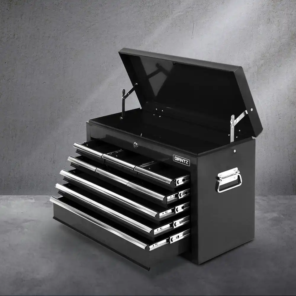Giantz 9 Drawer Tool Box Cabinet Chest Storage Toolbox Garage Organiser Black