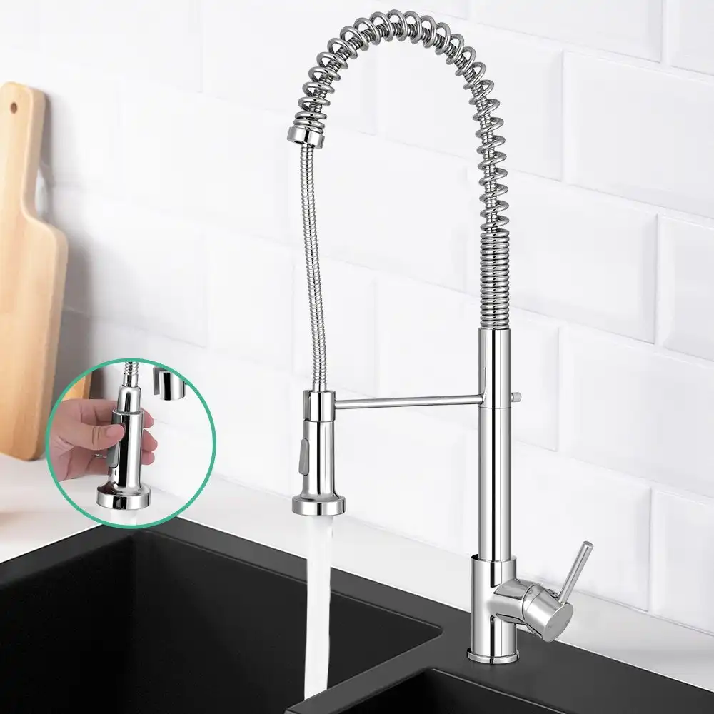 Cefito Kitchen Tap Pull Out Mixer Taps Sink Basin Faucet Swivel WELS Silver