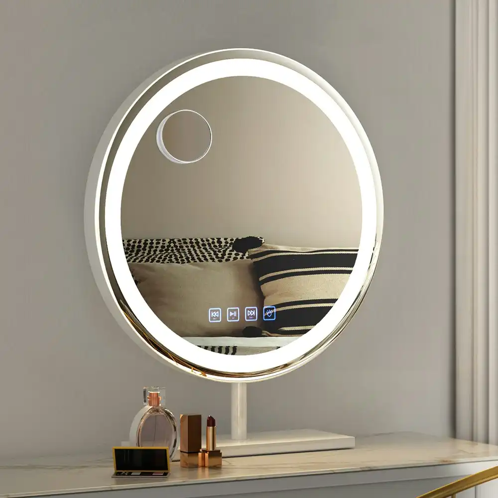 Embellir Bluetooth Makeup Mirror 40cm Hollywood with Light Vanity Dimmable Round