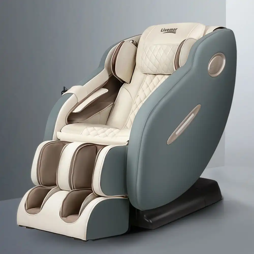Livemor Electric Massage Chair Full Body Recliner Track Shiatsu Heat Back Massager Massages