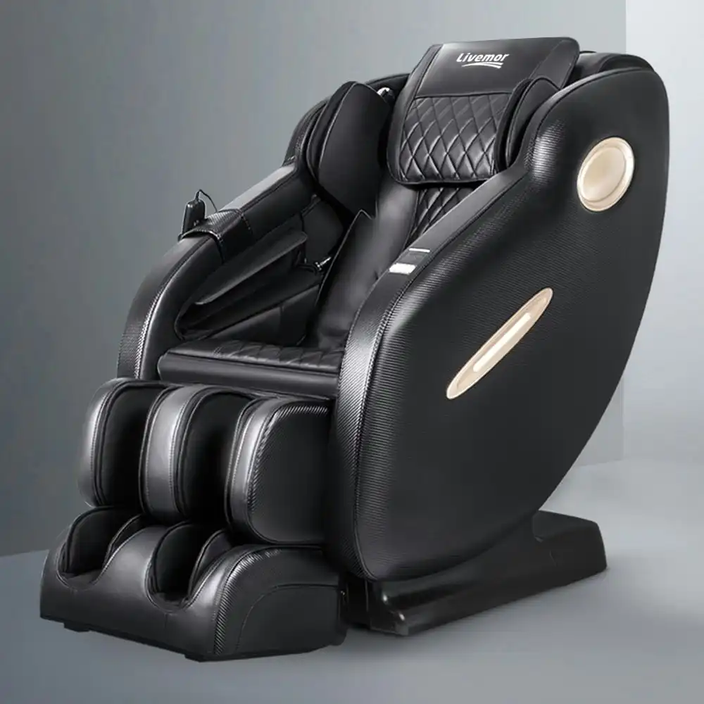 Livemor Massage Chair Electric Recliner Massager Black Ozeni