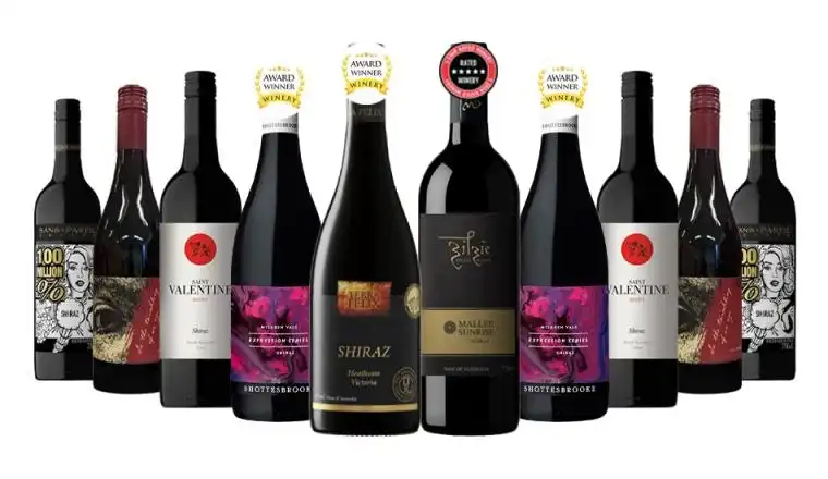 Wine & Dine Shiraz Mixed - 10 Bottles, Ft. Celebrated Wines from Acclaimed Wineries: Zilzie, Terra Felix & Shottesbrooke