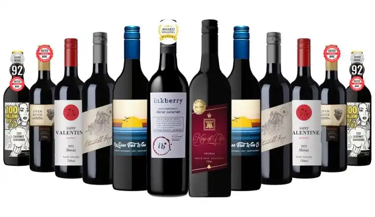Autumn Clearance Red Wine Mixed - 12 Bottles including wines from Award Winning Winery & Silver Medal