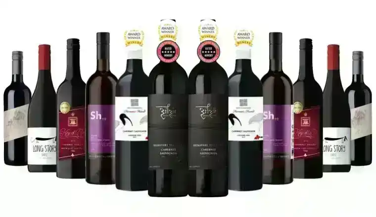 Stellar Premium Red Wines Mixed - 12 Bottles : Includes 5-Star Rated & Award-Winning Winery