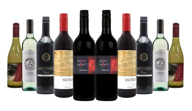 Grape Gallery Red & White Wines Mixed - 10 Bottles : Captivating Blend of Margaret River & SA Reds & Whites