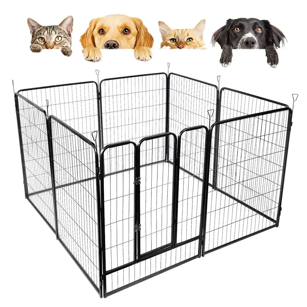 Taily 40" 8 Panel Pet Playpen Foldable Heavy Duty Dog Fence Exercise Play Pen Rabbit Puppy Enclosure