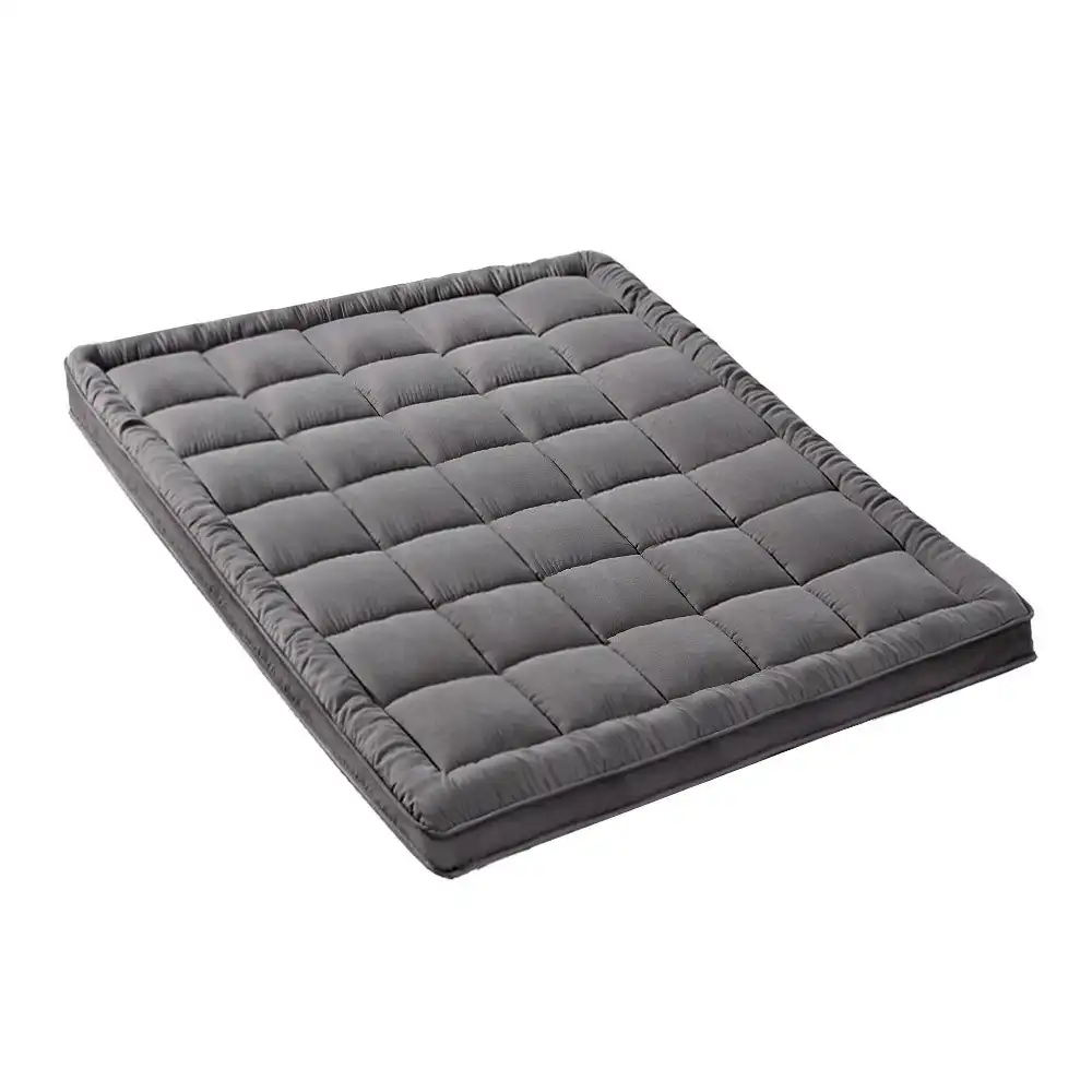 Mona Bedding Pillowtop Mattress Topper 2Layer Microfibre Protector Bed Mat Pad Cover Underlay Queen