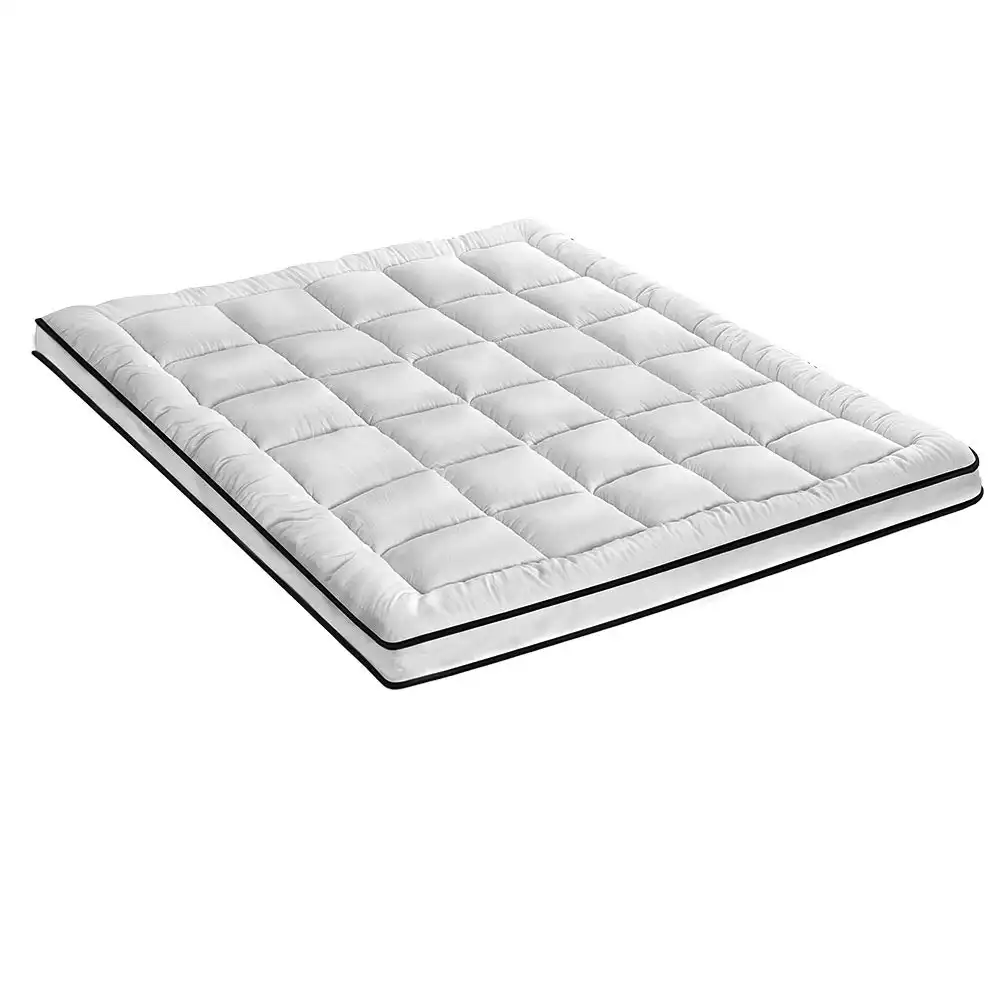 Mona Bedding Pillowtop Mattress Topper 2 Layer Microfibre Protector Bed Pad Mat Cover Underlay Queen