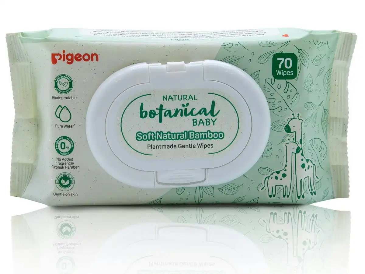 PIGEON Natural Botanical Baby Plantmade Wipes 70 pack