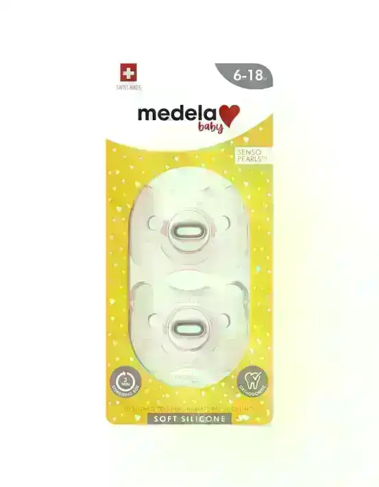 Medela Soft Silicone Duo Girl Pink Soothers 6-18 Months
