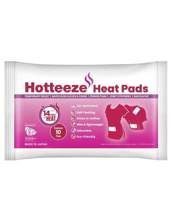 Hotteeze Heat Pads Pain Relief Patches 10 Pack