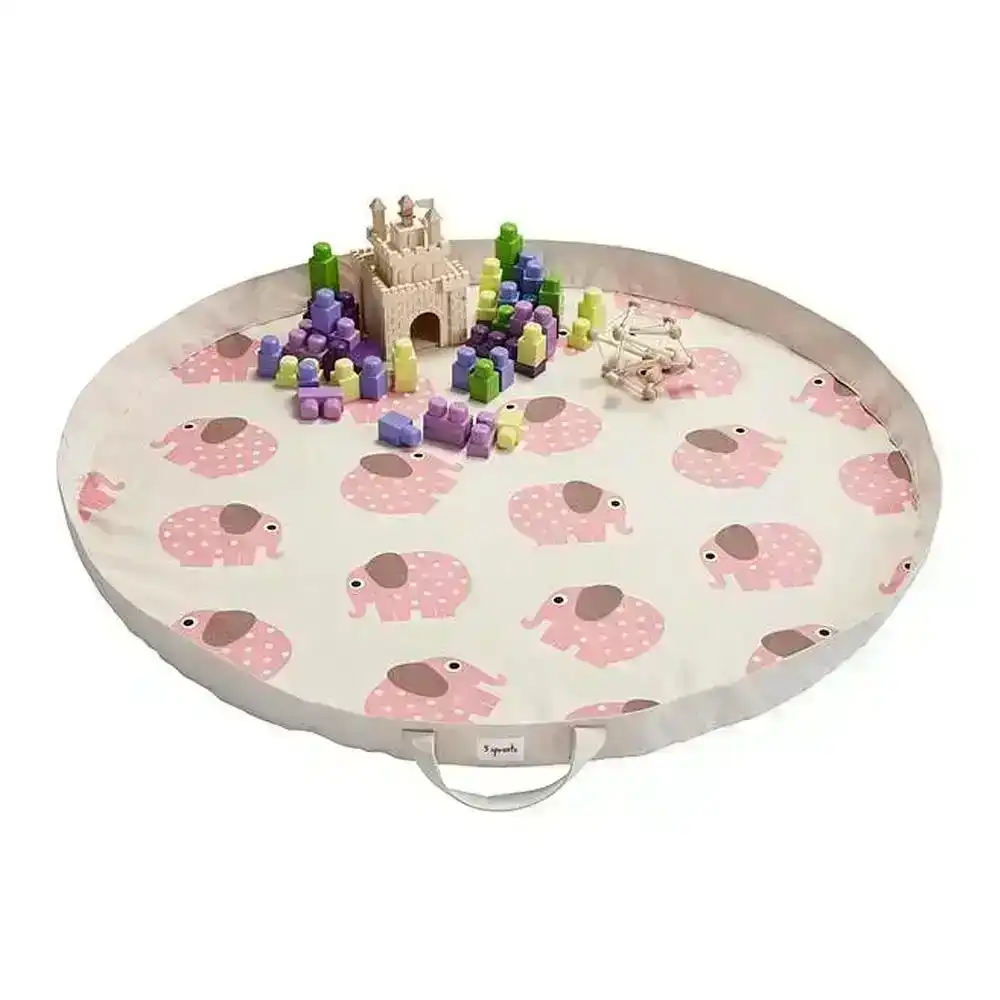 3 Sprouts Play Mat - Pink Elephant
