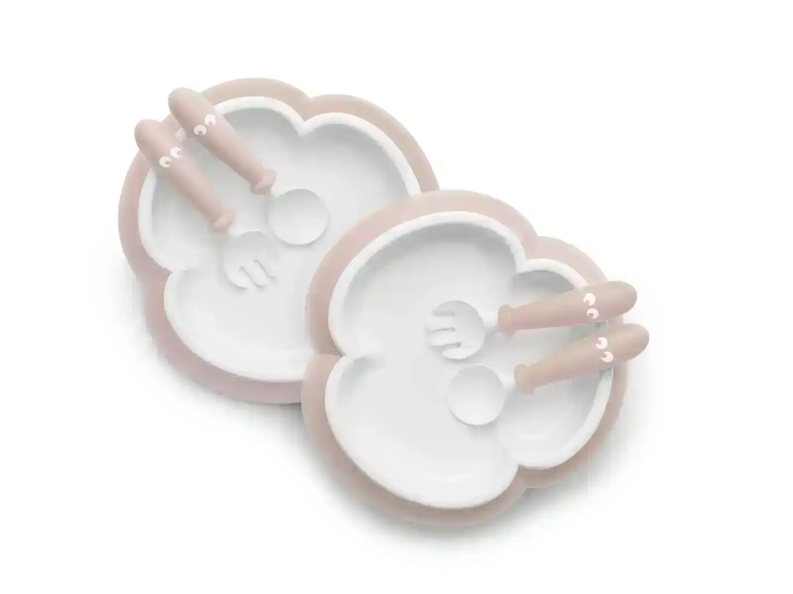 BabyBjorn Baby Plate - Spoon and Fork - Powder Pink 2-pack
