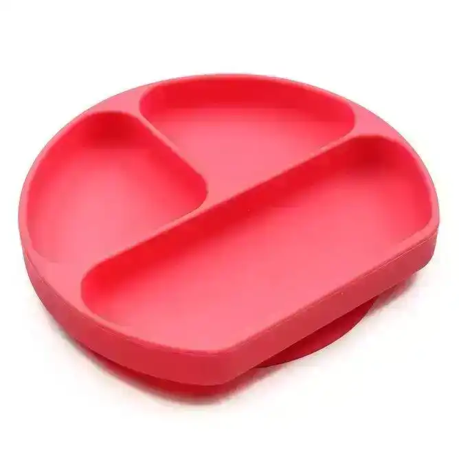 Bumkins Silicone Grip Dish - Red