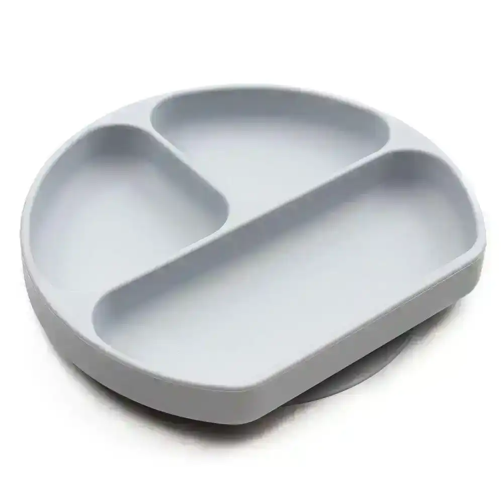 Bumkins Silicone Grip Dish - Grey