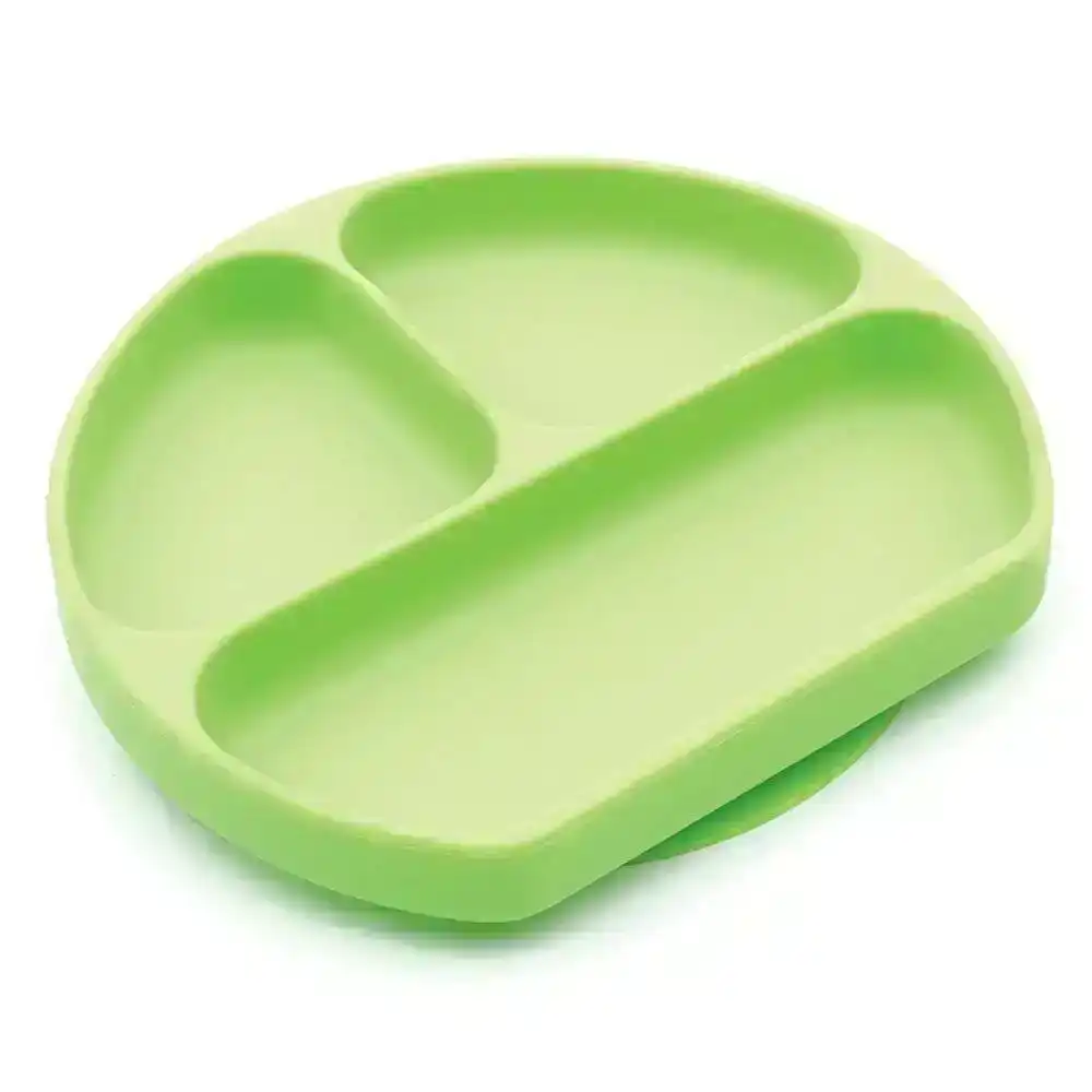Bumkins Silicone Grip Dish - Green