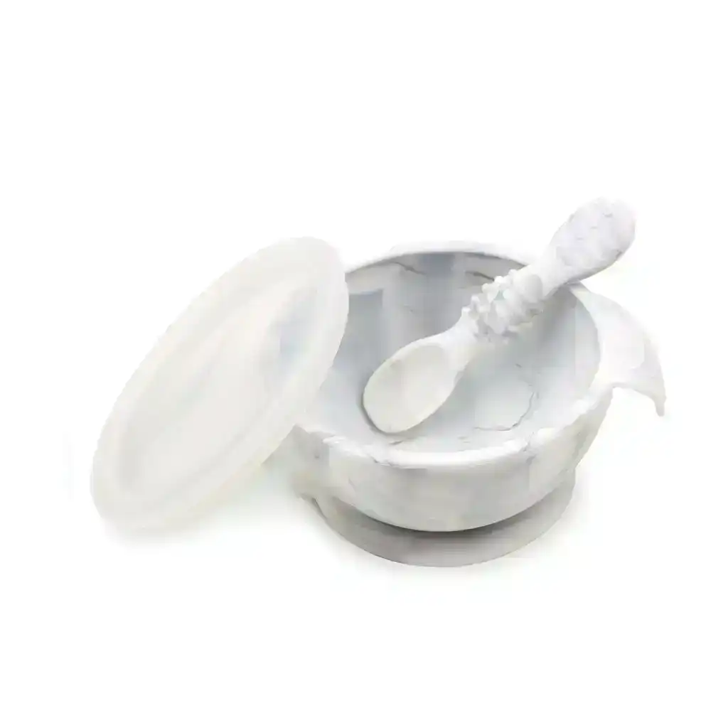 Bumkins Silicone First Feeding Set - Silicone Marble