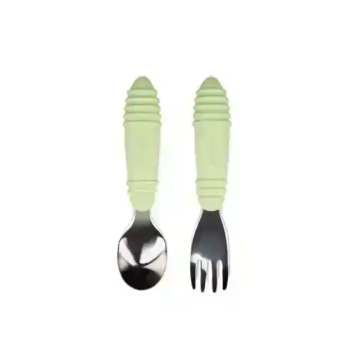 Bumkins Spoon and Fork - Sage