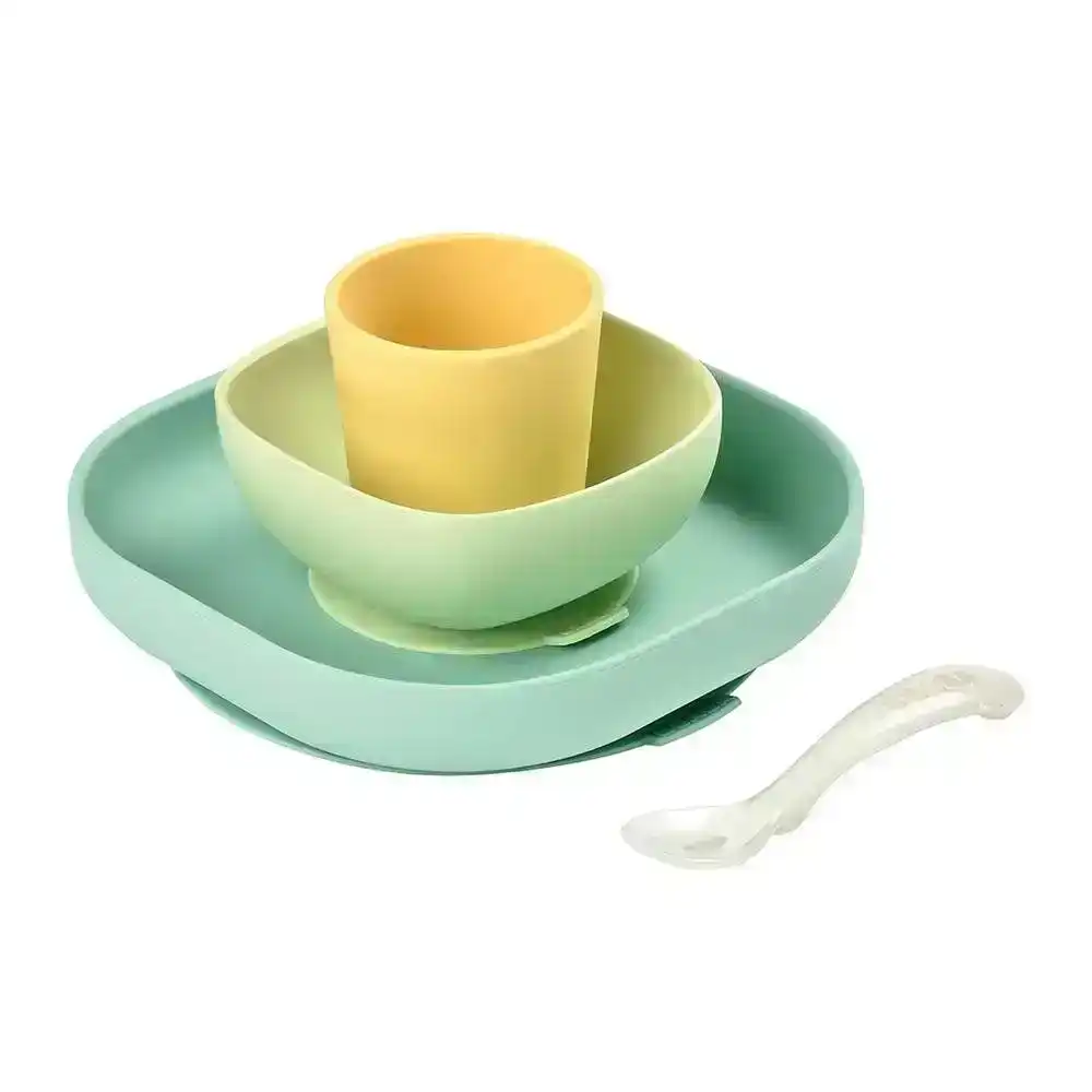 Beaba Silicone Suction Meal Set- Yellow