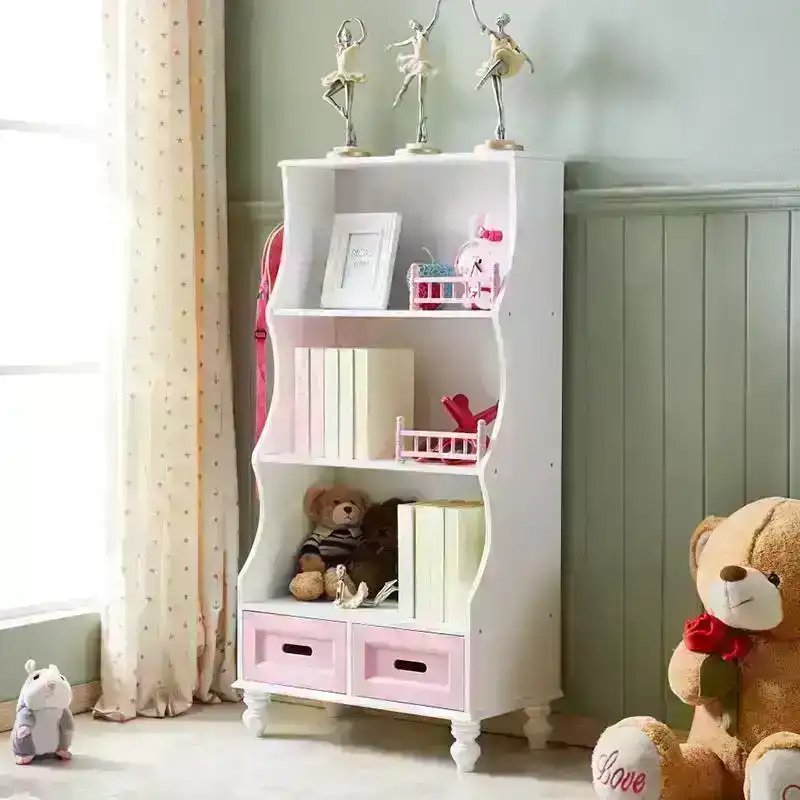 All 4 Kids Gloria Pink Bookcase Book Shelf Storage Unit