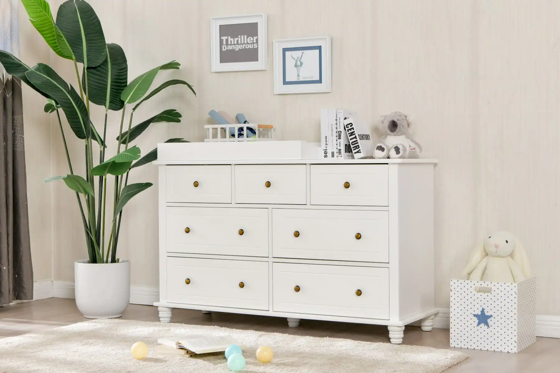 Joy Baby Mia 7 Drawer Chest of Draw with Change Table