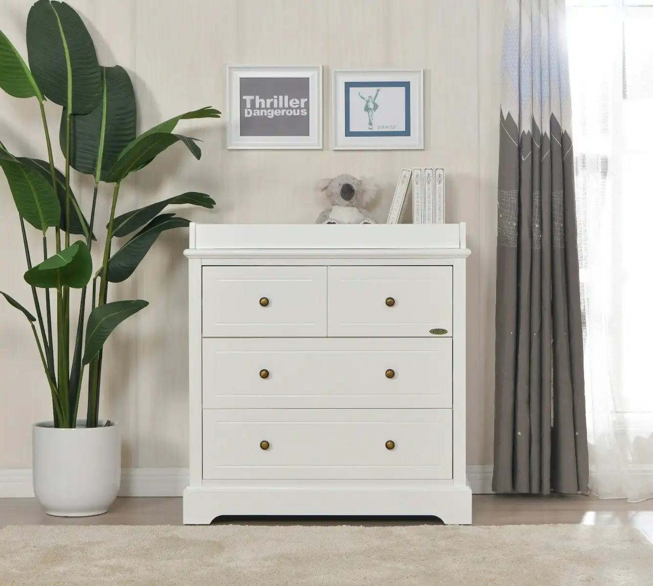 Joy Baby Comet 4 Drawer Chest of Drawer Change Table - White